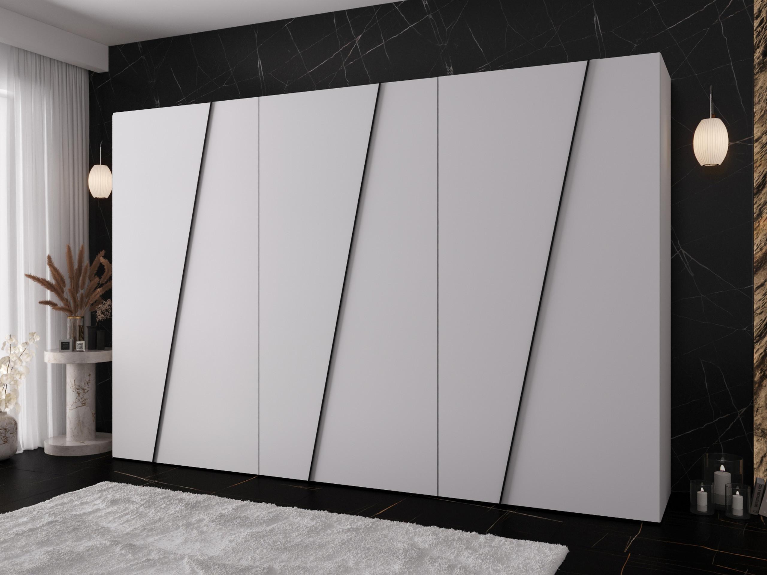 DREHTÜRENSCHRANK Zen 300 cm Holzwerkstoff MIRJAN24 Möbel > Schränke > Kleiderschränke > Drehtürenschränke Weiß