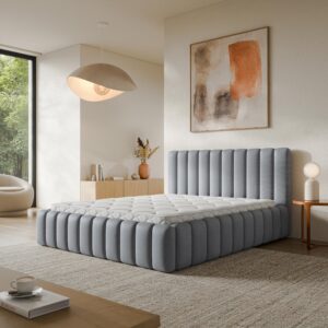 wohnli-moebel-suche-800001795237-1 POLSTERBETT TEBA 160x200 cm mit Bettkästen - Grau Textil MASSENO Möbel > Betten > Polsterbetten Grau