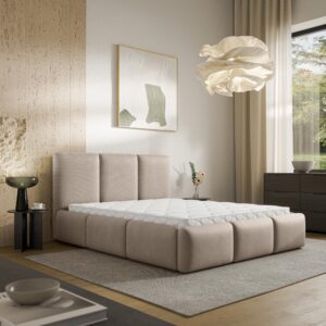 wohnli-moebel-suche-800001795249-1 POLSTERBETT ARSIL 160x200 cm mit Bettkästen - Beige Textil MASSENO Möbel > Betten > Polsterbetten Beige