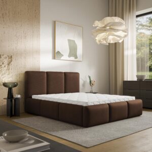 wohnli-moebel-suche-800001795257-1 POLSTERBETT ARSIL 160x200 cm mit Bettkästen - Braun Textil MASSENO Möbel > Betten > Polsterbetten Braun