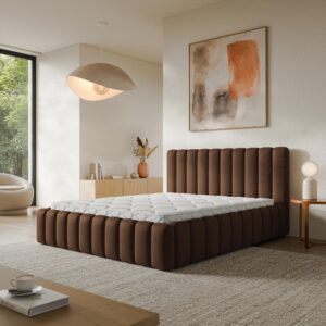 wohnli-moebel-suche-800001795258-1 POLSTERBETT TEBA 180x200 cm mit Bettkästen - Braun Textil MASSENO Möbel > Betten > Polsterbetten Braun
