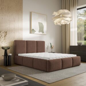 wohnli-moebel-suche-800001795360-1 POLSTERBETT ARSIL 160x200 cm mit Bettkästen - Braun Textil MASSENO Möbel > Betten > Polsterbetten Braun