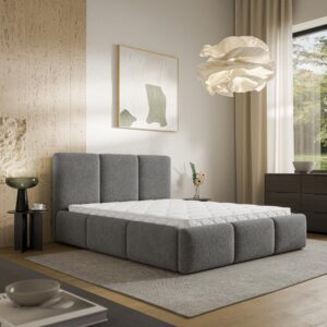 wohnli-moebel-suche-800001795392-1 POLSTERBETT ARSIL 120x200 cm mit Bettkästen - Grau Textil MASSENO Möbel > Betten > Polsterbetten Grau