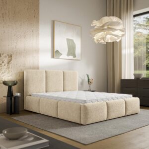 wohnli-moebel-suche-800001795435-1 POLSTERBETT ARSIL 180x200 cm mit Bettkästen - Creme Textil MASSENO Möbel > Betten > Polsterbetten Weiß