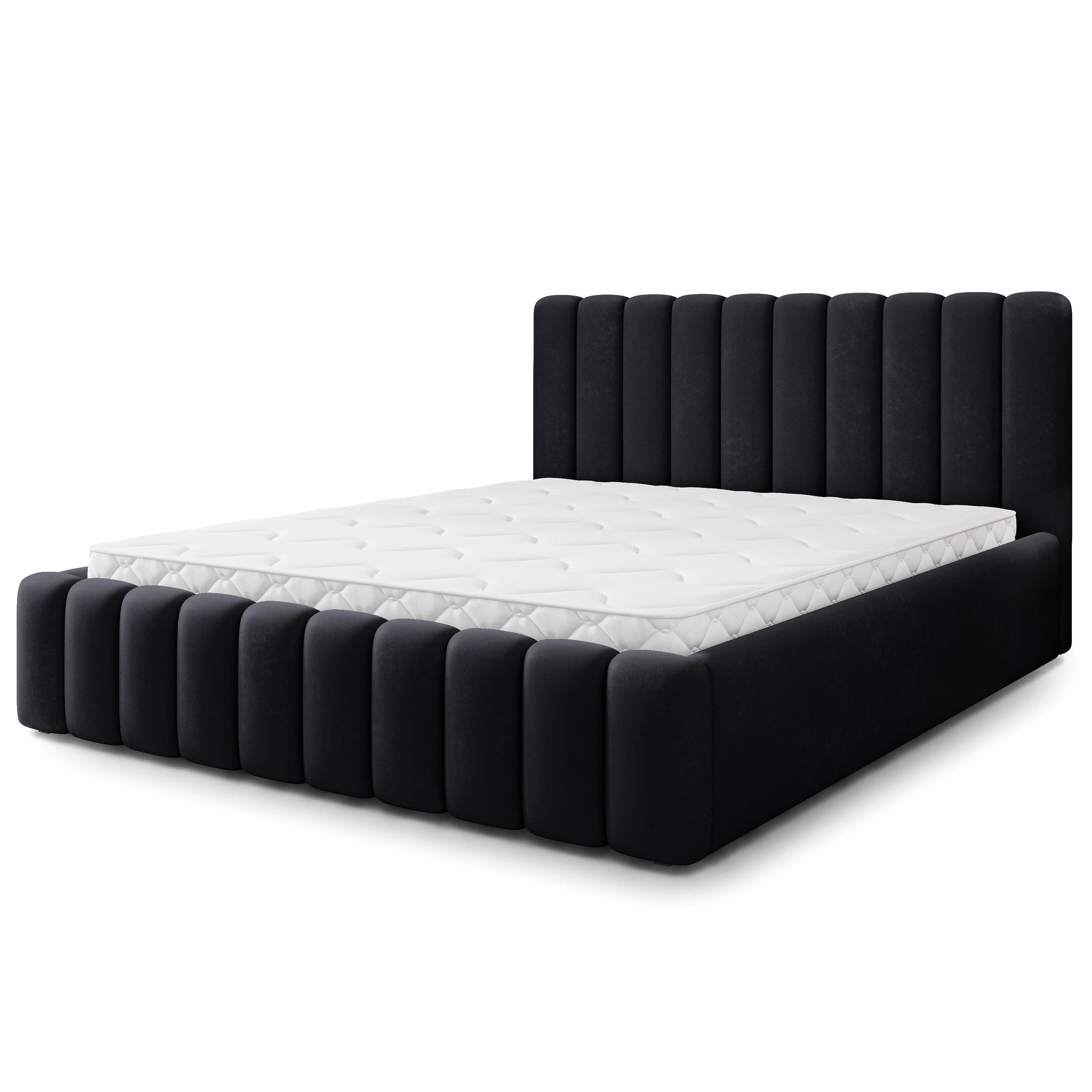 wohnli-moebel-suche-800001795466 Wohnli Möbelsuche - POLSTERBETT DINESE 200x200 cm mit Bettkästen - Schwarz