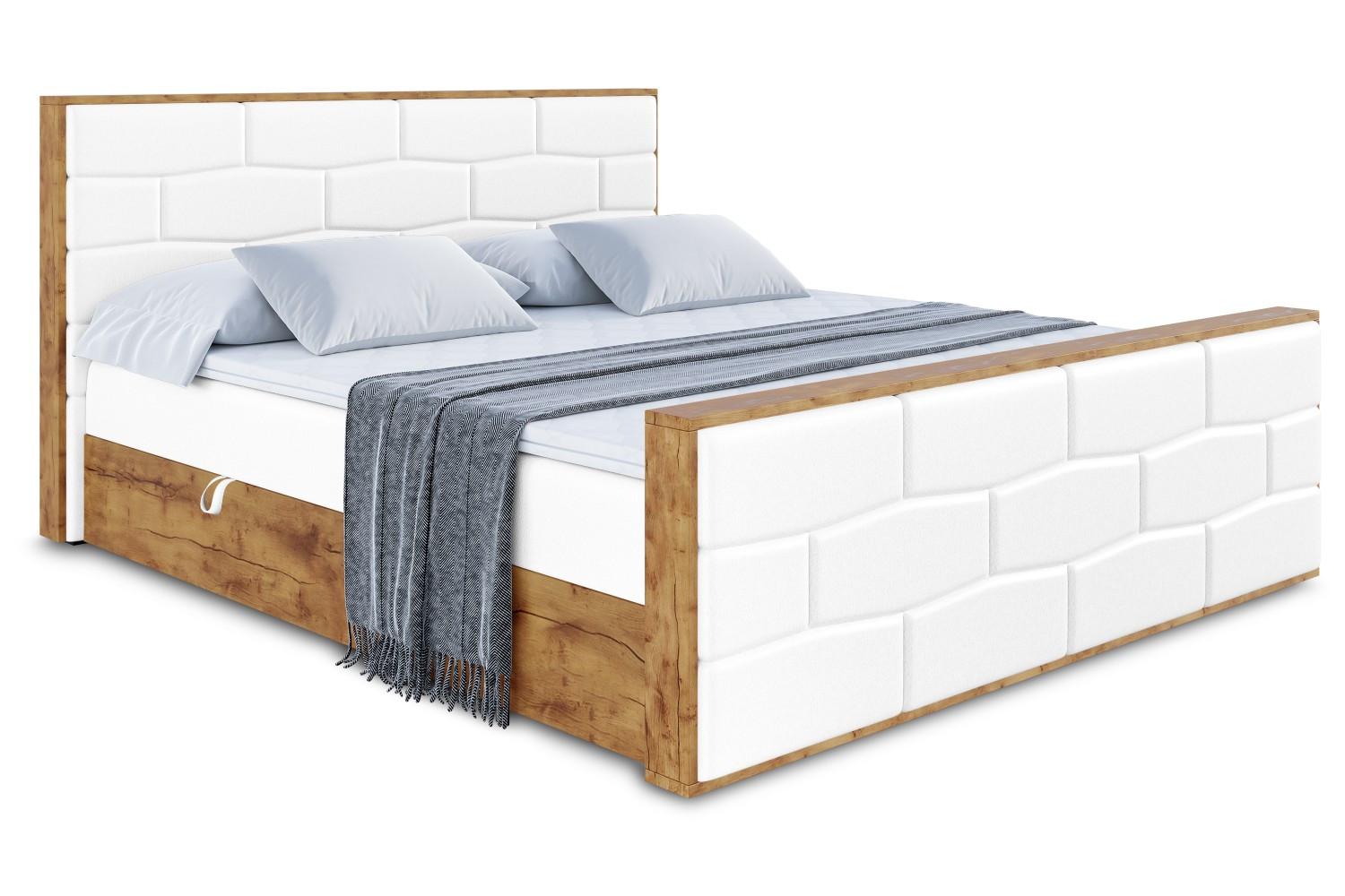 Wohnli Möbelsuche - BOXBETT mit Matratze H4 und Lattenrost - LOLLI8-Z - 160x200 - Weiß Kunstleder