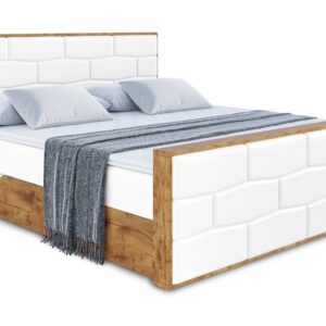 Wohnli Möbelsuche - BOXBETT mit Matratze H4 und Lattenrost - LOLLI8-Z - 120x200 - Weiß Kunstleder