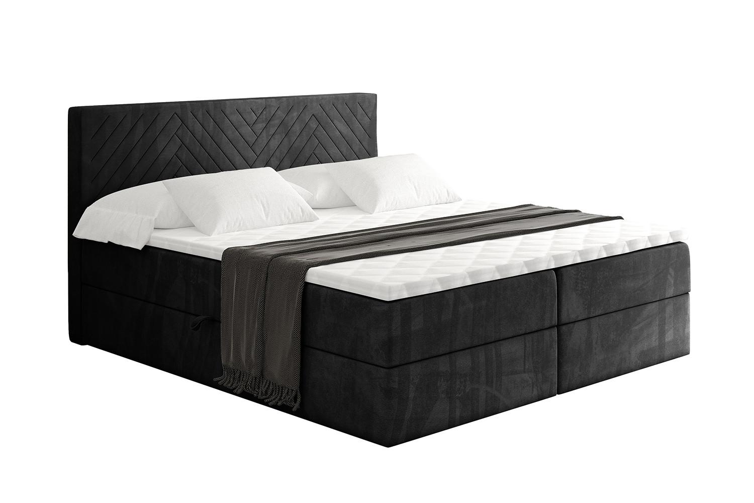 wohnli-moebel-suche-800001800882 Wohnli Möbelsuche - BOXBETT mit Matratze H4 und Lattenrost - VEXA - 120x200 - Schwarz Casablanca