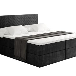 wohnli-moebel-suche-800001800893 Wohnli Möbelsuche - BOXBETT mit Matratze H4 und Lattenrost - VEXA - 200x200 - Schwarz Casablanca