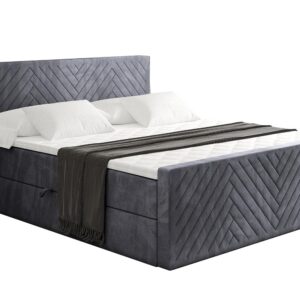 wohnli-moebel-suche-800001800982 Wohnli Möbelsuche - BOXBETT mit Matratze H4 und Lattenrost - VEXA-Z - 200x200 - Dunkelgrau Casablanca