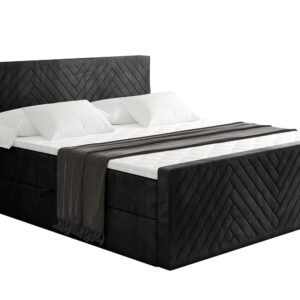 wohnli-moebel-suche-800001800987 Wohnli Möbelsuche - BOXBETT mit Matratze H4 und Lattenrost - VEXA-Z - 200x200 - Schwarz Casablanca
