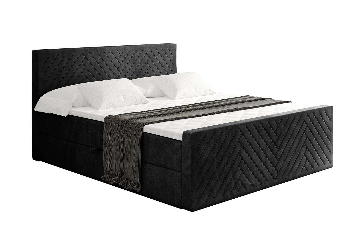 wohnli-moebel-suche-800001801000 Wohnli Möbelsuche - BOXBETT mit Matratze H4 und Lattenrost - VEXA-Z - 120x200 - Schwarz Casablanca