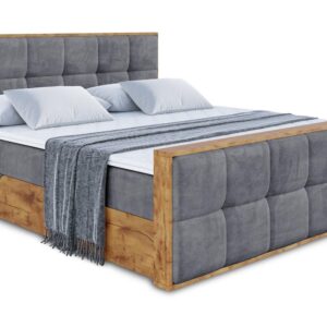 Wohnli Möbelsuche - BOXBETT mit Matratze H4 und Lattenrost - LOLLI7-Z - 140x200 - Dunkelgrau Casablanca