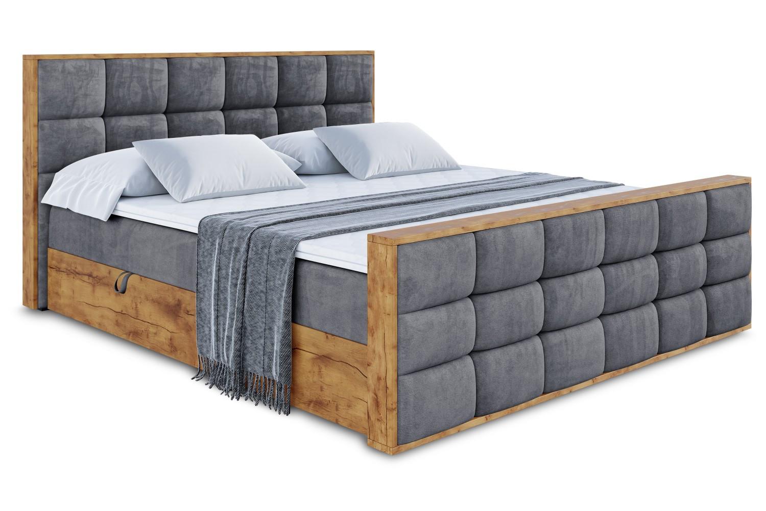 wohnli-moebel-suche-800001801088 Wohnli Möbelsuche - BOXBETT mit Matratze H4 und Lattenrost - LOLLI2-Z - 160x200 - Dunkelgrau Casablanca