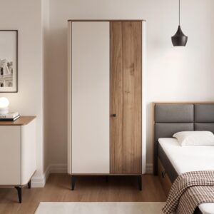 wohnli-moebel-suche-800001804075-1 KLEIDERSCHRANK BELLAGIO mit Regalböden Holzwerkstoff Idohome Möbel > Schränke > Kleiderschränke Braun