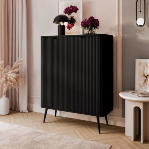 wohnli-moebel-suche-800001807774-1 KOMMODE ZAIRA K103 zweitürig Schwarz Holzwerkstoff Lookway Möbel > Kommoden & Schubladenschränke > Kommoden Schwarz