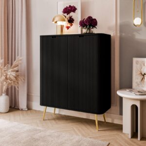 wohnli-moebel-suche-800001807796-1 KOMMODE ZAIRA K103 zweitürig Schwarz Holzwerkstoff Lookway Möbel > Kommoden & Schubladenschränke > Kommoden Schwarz