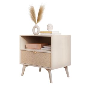 wohnli-moebel-suche-800001807806 Wohnli Möbelsuche - NACHTTISCH ALOE mit Fischgrätenmuster Scandi Sandbeige