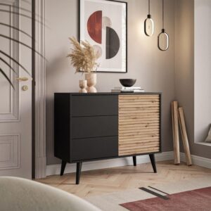 KOMMODE CONE KSZ104 Holzwerkstoff Lookway Möbel > Kommoden & Schubladenschränke > Kommoden Schwarz