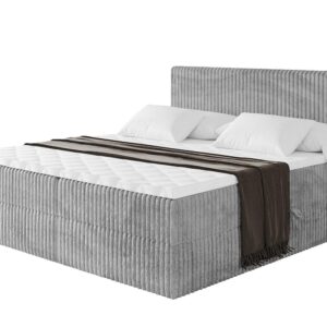 wohnli-moebel-suche-800001808679 Wohnli Möbelsuche - BOXBETT mit Matratze H3 und Lattenrost - TOLO - 120x200 Cord - Hellgrau