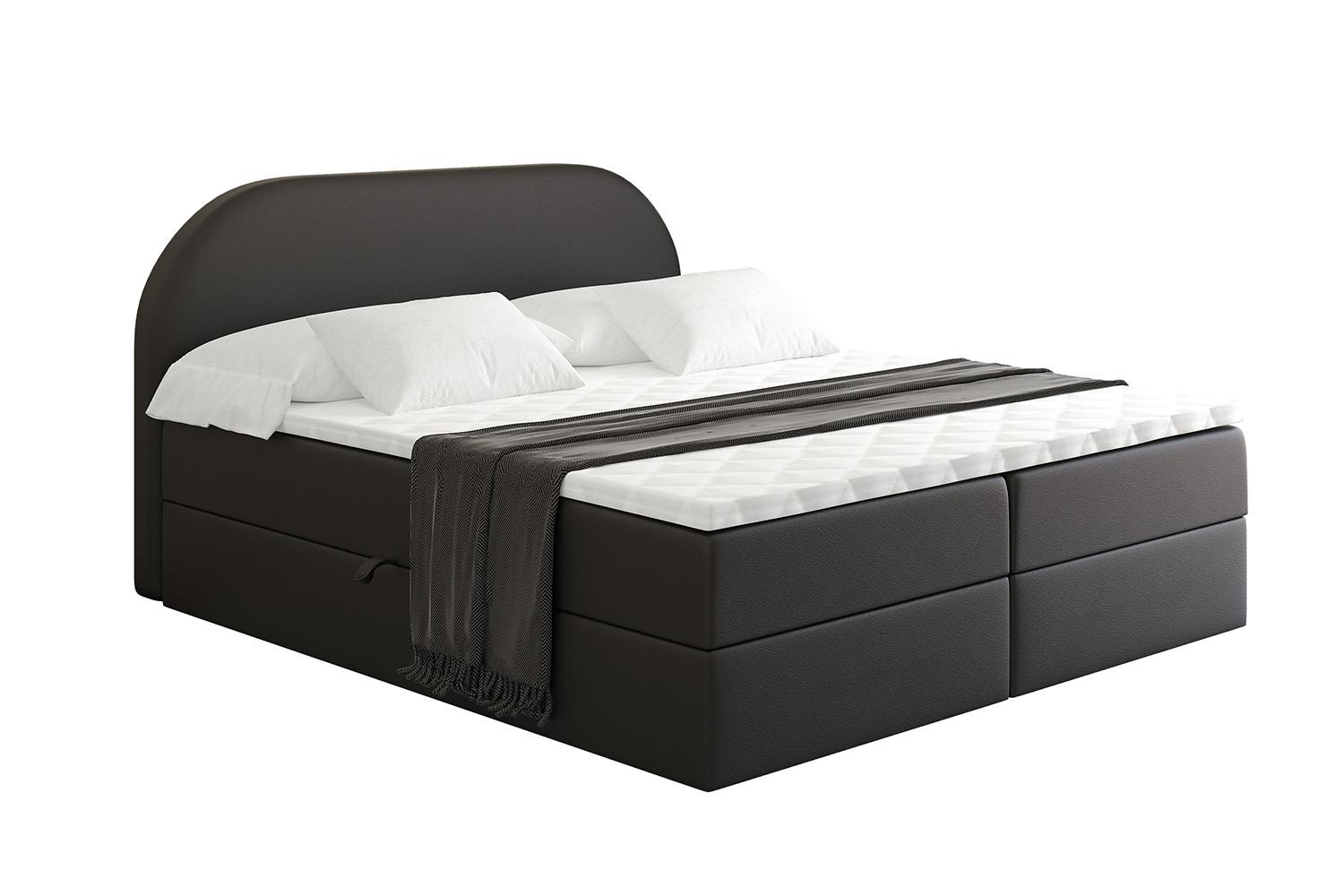 wohnli-moebel-suche-800001808897 Wohnli Möbelsuche - BOXBETT mit Matratze H3 und Lattenrost - NOX - 180x200 - Schwarz Kunstleder