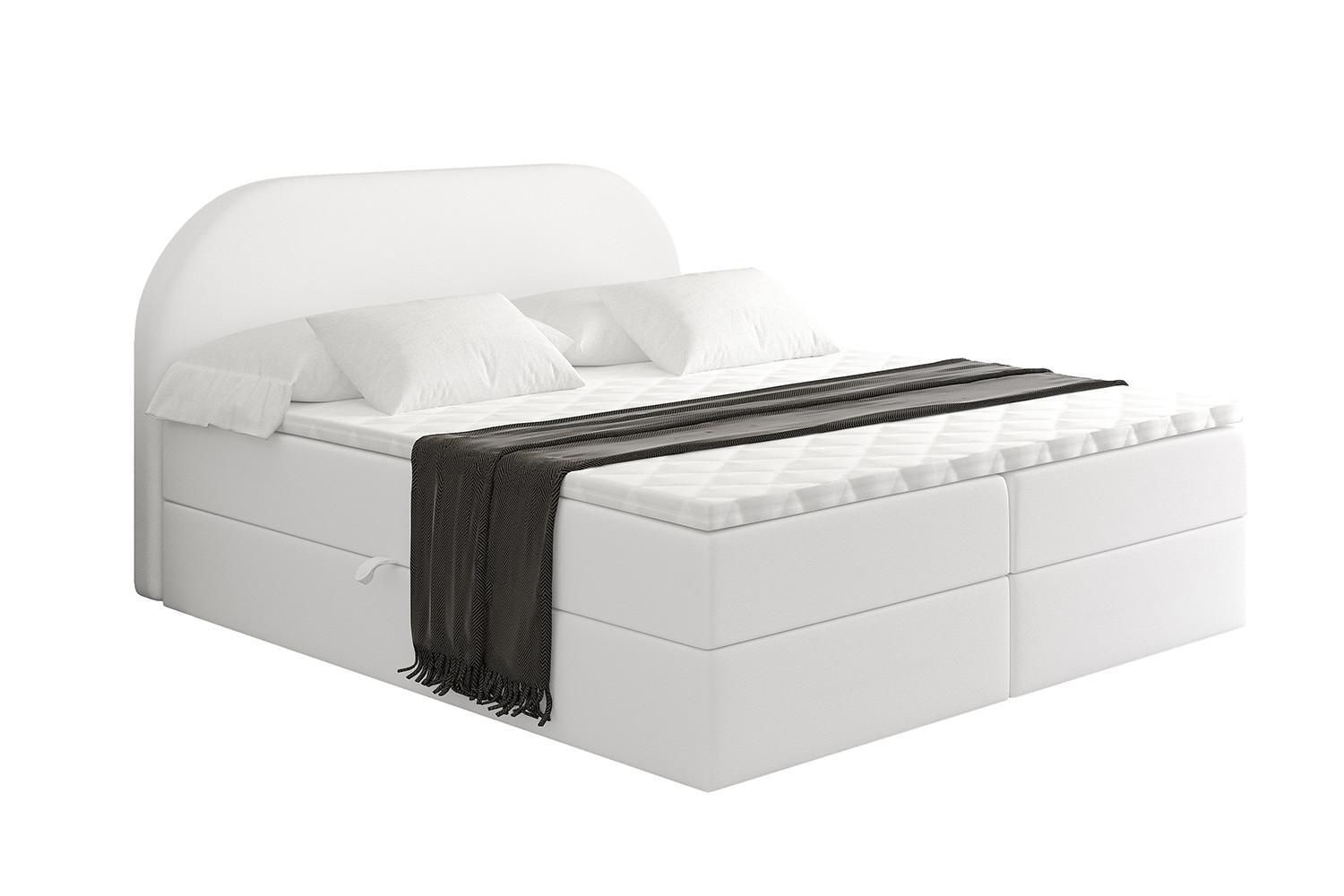 wohnli-moebel-suche-800001808977 Wohnli Möbelsuche - BOXBETT mit Matratze H3 und Lattenrost - NOX - 180x200 - Weiß Kunstleder