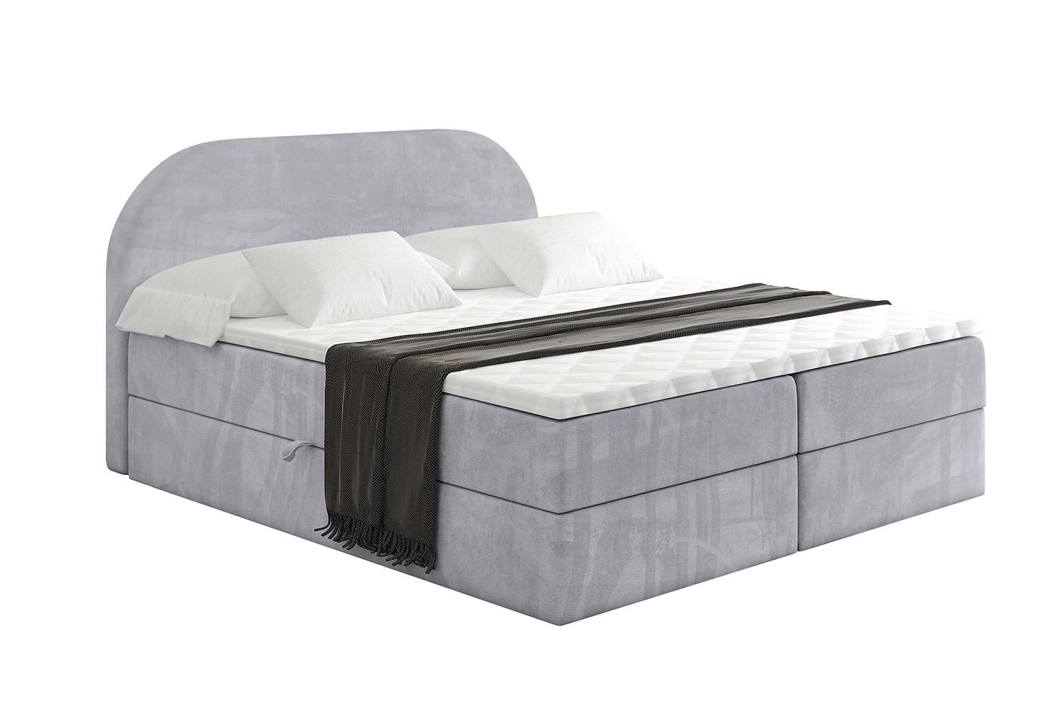 Wohnli Möbelsuche - BOXBETT mit Matratze H3 und Lattenrost - NOX - 160x200 - Grau Monolith