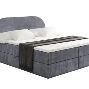 Wohnli Möbelsuche - BOXBETT mit Matratze H3 und Lattenrost - NOX - 160x200 - Dunkelgrau Casablanca