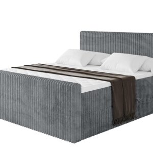 wohnli-moebel-suche-800001810199 Wohnli Möbelsuche - BOXBETT mit Matratze H3 und Lattenrost - TOLO-Z - 120x200 Cord - Dunkelgrau