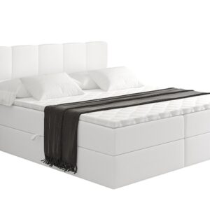 wohnli-moebel-suche-800001811000 Wohnli Möbelsuche - BOXBETT mit Matratze H4 und Lattenrost - LIRO - 140x200 - Weiß Kunstleder
