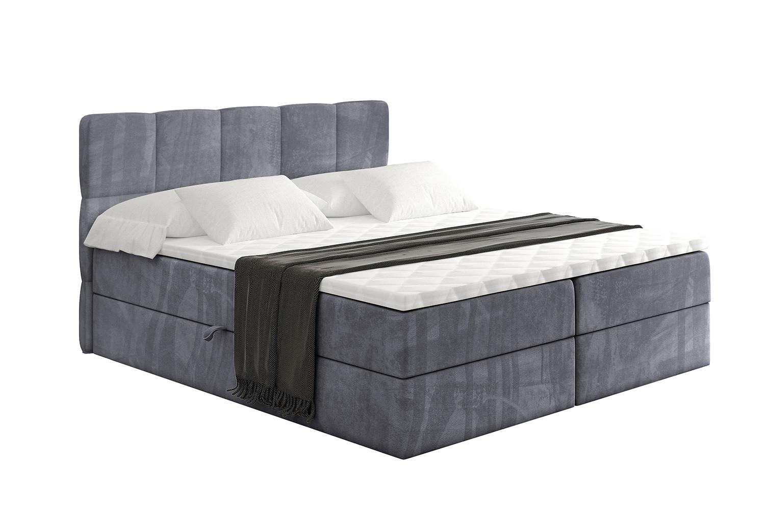 wohnli-moebel-suche-800001811071 Wohnli Möbelsuche - BOXBETT mit Matratze H4 und Lattenrost - LIRO - 200x200 - Dunkelgrau Casablanca