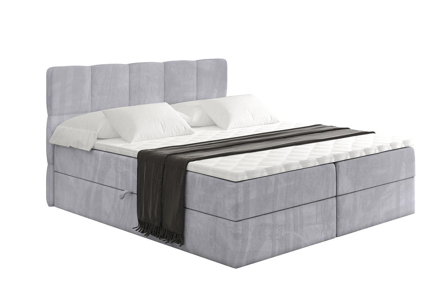 Wohnli Möbelsuche - BOXBETT mit Matratze H4 und Lattenrost - LIRO - 180x200 - Grau Monolith