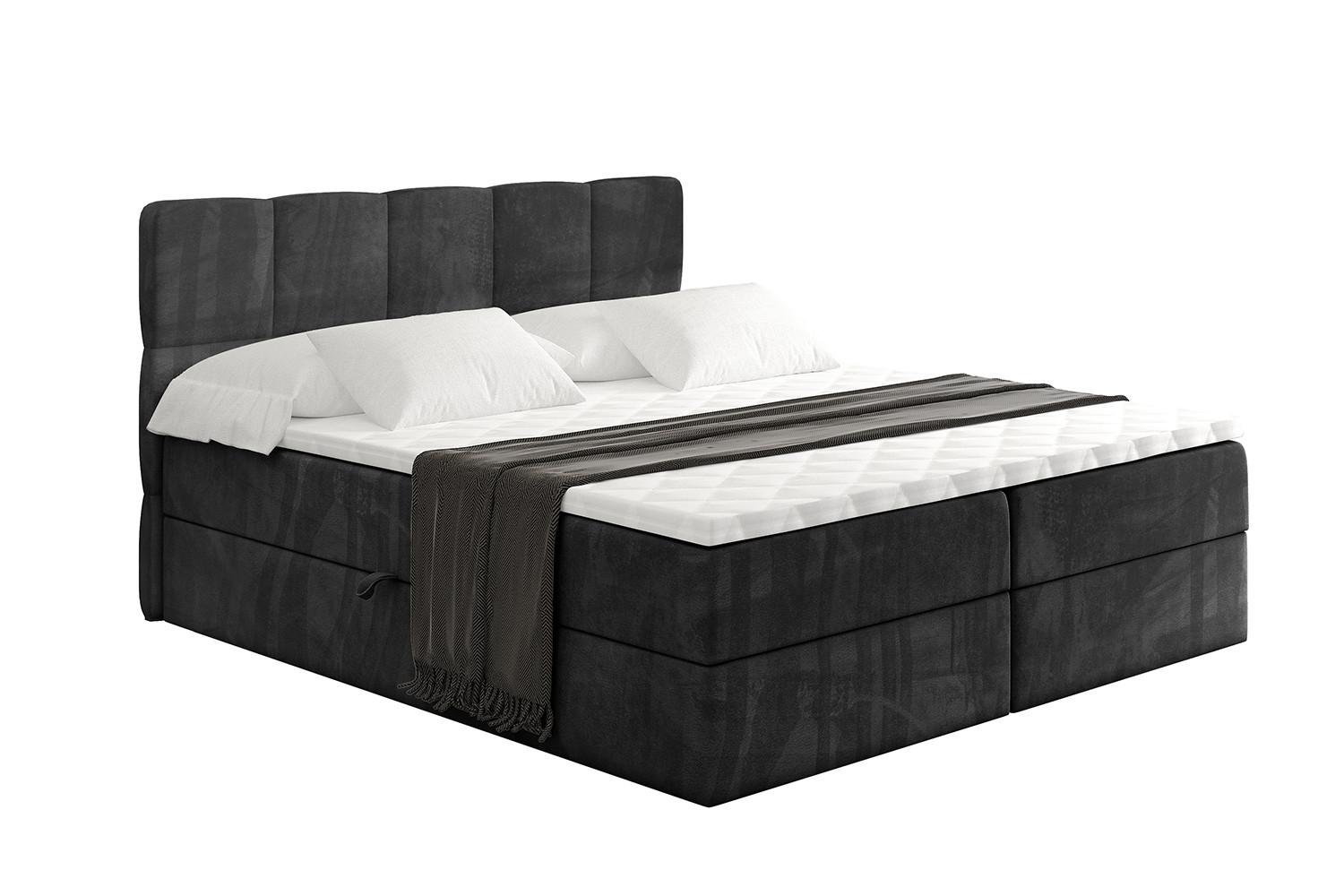 wohnli-moebel-suche-800001811192 Wohnli Möbelsuche - BOXBETT mit Matratze H3 und Lattenrost - LIRO - 200x200 - Schwarz Casablanca