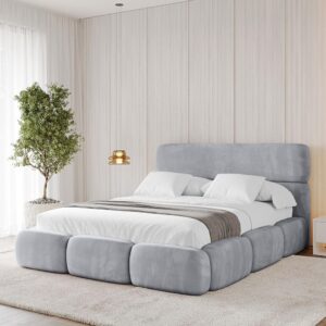 Bett mit Matratze H3/H4 - ELVA 140x200 Hellgrau
