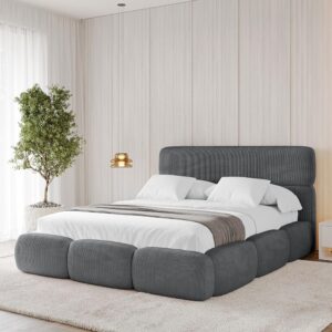 Bett mit Matratze H3/H4 - ELVA 140x200 Dunkelgrau