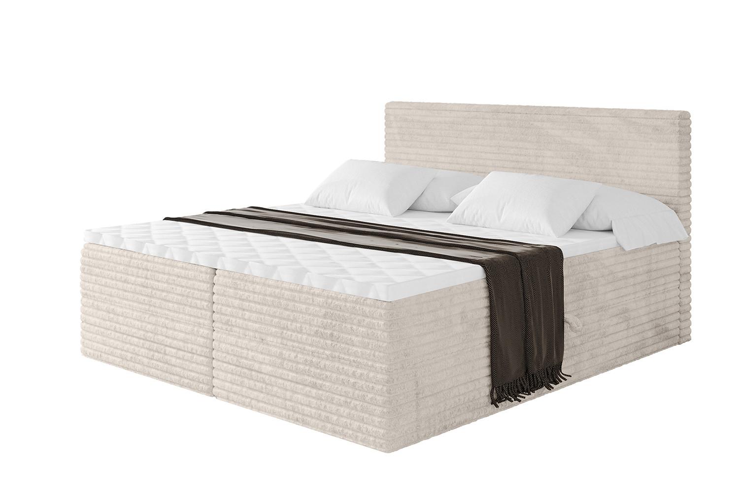 wohnli-moebel-suche-800001811441 Wohnli Möbelsuche - BOXBETT mit Matratze H3 und Lattenrost - TOLO-v1 - 140x200 Cord - Creme