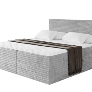 wohnli-moebel-suche-800001811489 Wohnli Möbelsuche - BOXBETT mit Matratze H3 und Lattenrost - TOLO-v1 - 120x200 Cord - Hellgrau