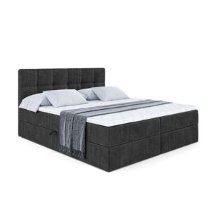 wohnli-moebel-suche-800001812634 Wohnli Möbelsuche - BOXBETT mit Matratze H4 und Lattenrost - MARCE - 120 x 200 cm - Schwarz
