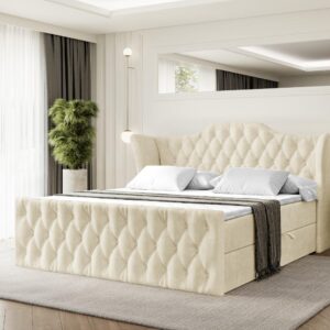 wohnli-moebel-suche-800001814729-1 BOXBETT VILA-Z - 180x200 cm - H3 - Beige Holzwerkstoff ALTDECOR Möbel > Betten > Boxspringbetten Beige
