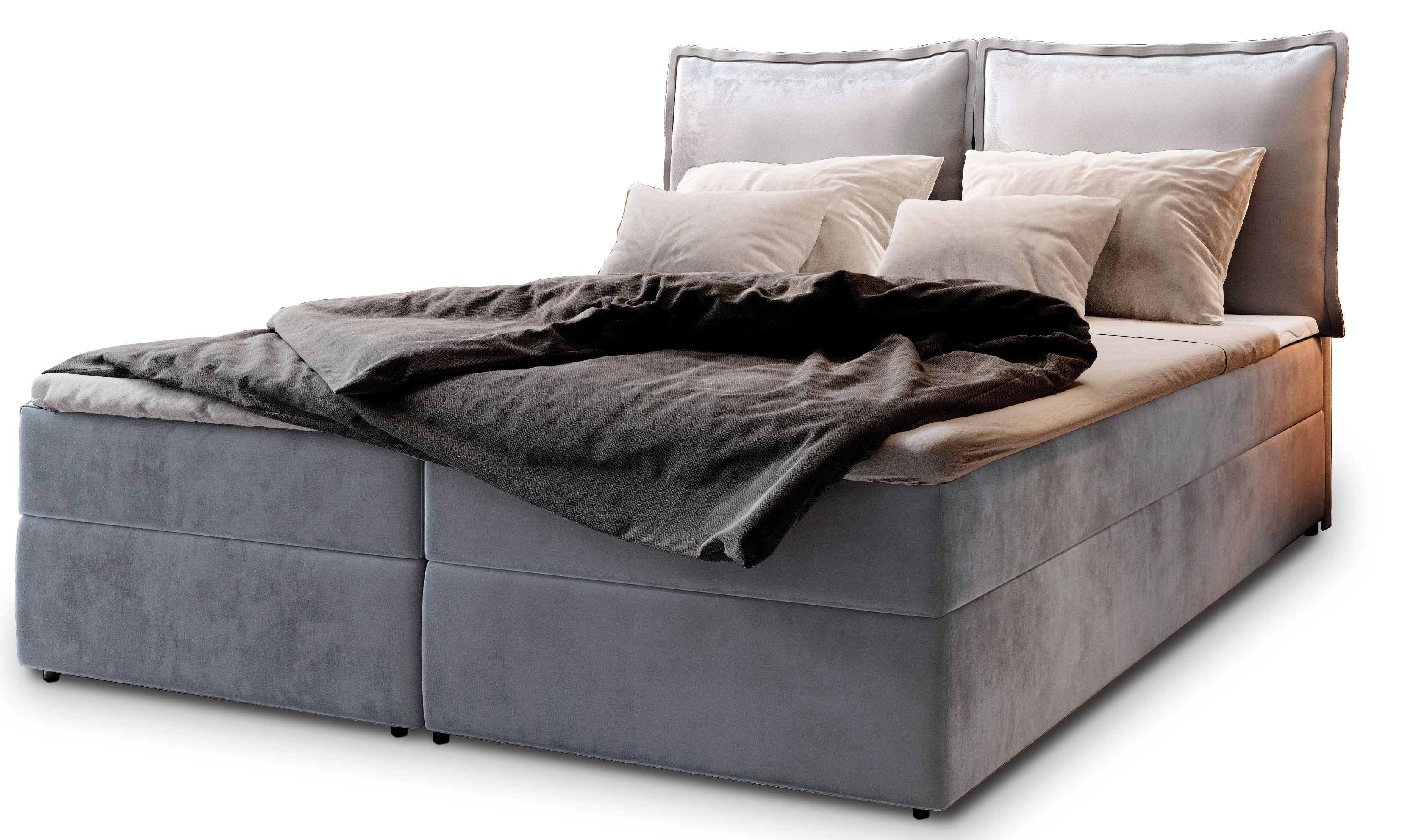wohnli-moebel-suche-800001819109 Wohnli Möbelsuche - BOXBETT LENTE 160x200 cm mit Matratze und Topper - Hellgrau