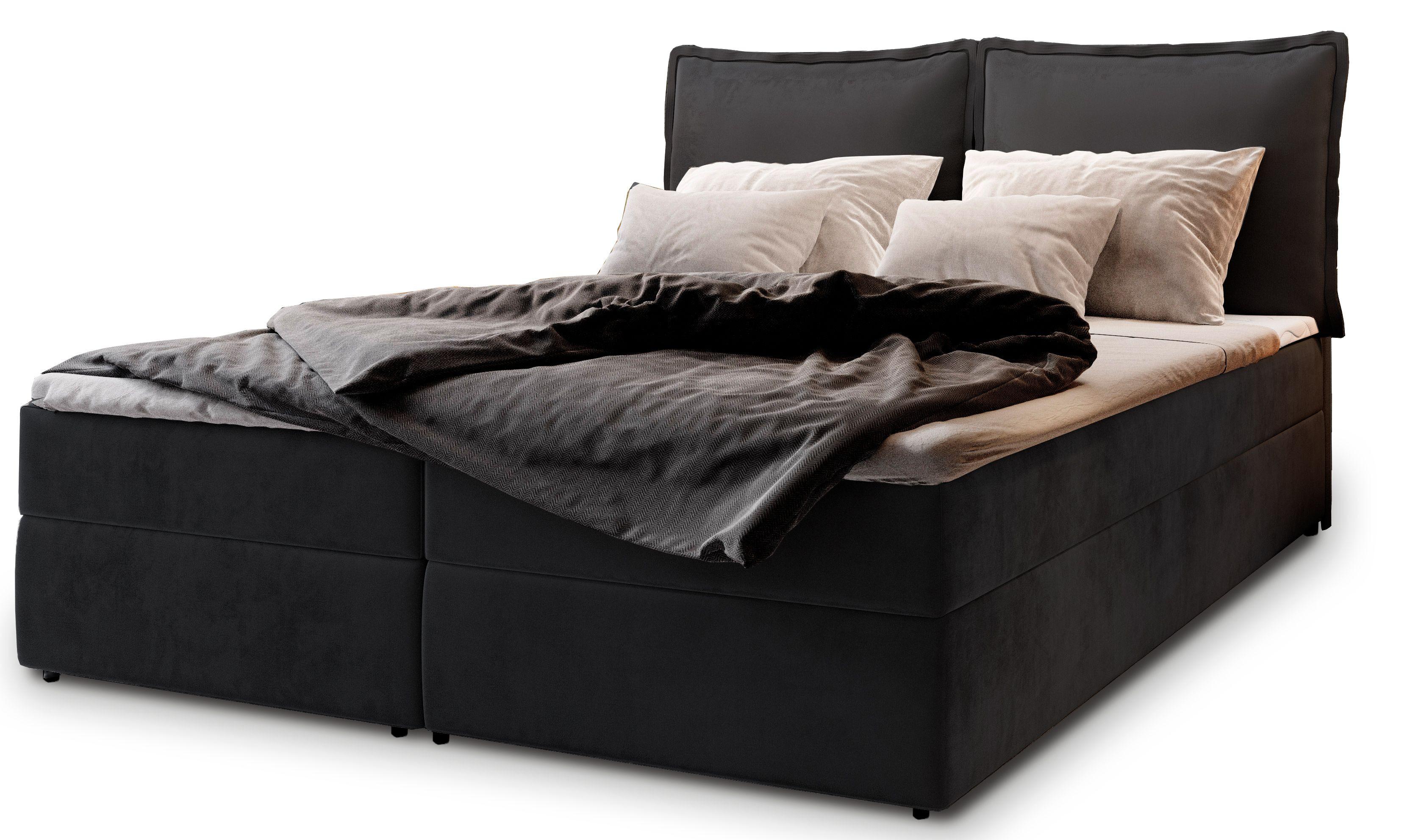 wohnli-moebel-suche-800001819115 Wohnli Möbelsuche - BOXBETT LENTE 180x200 cm mit Matratze und Topper - Schwarz