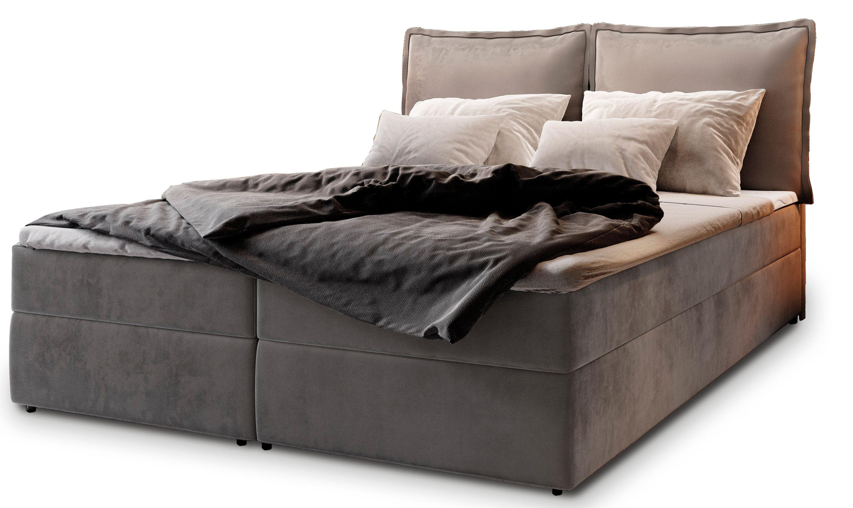 wohnli-moebel-suche-800001819134 Wohnli Möbelsuche - BOXBETT LENTE 140x200 cm mit Matratze und Topper - Grau