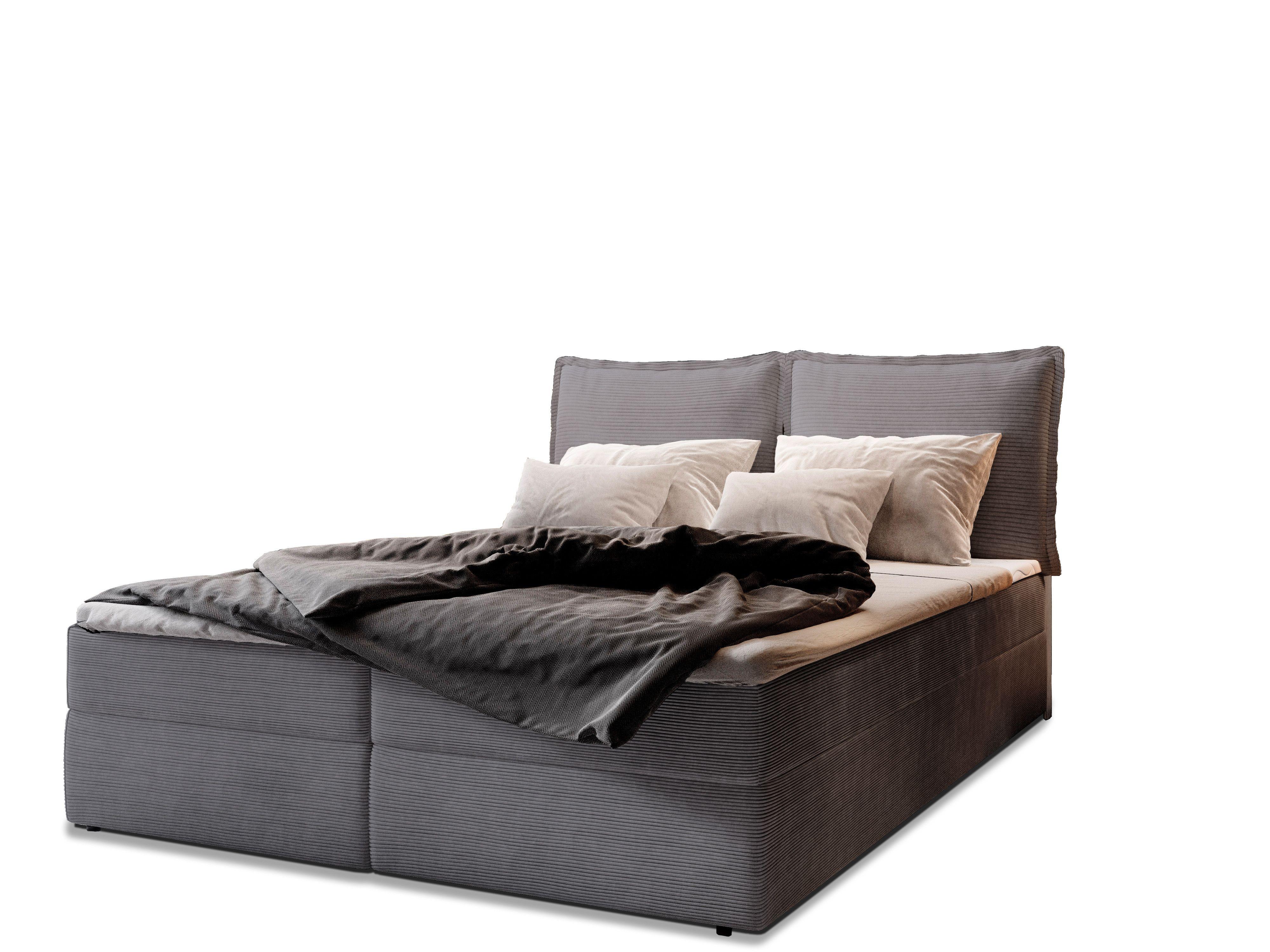 wohnli-moebel-suche-800001819165 Wohnli Möbelsuche - BOXBETT LENTE 140x200 cm mit Matratze und Topper - Dunkelgrau