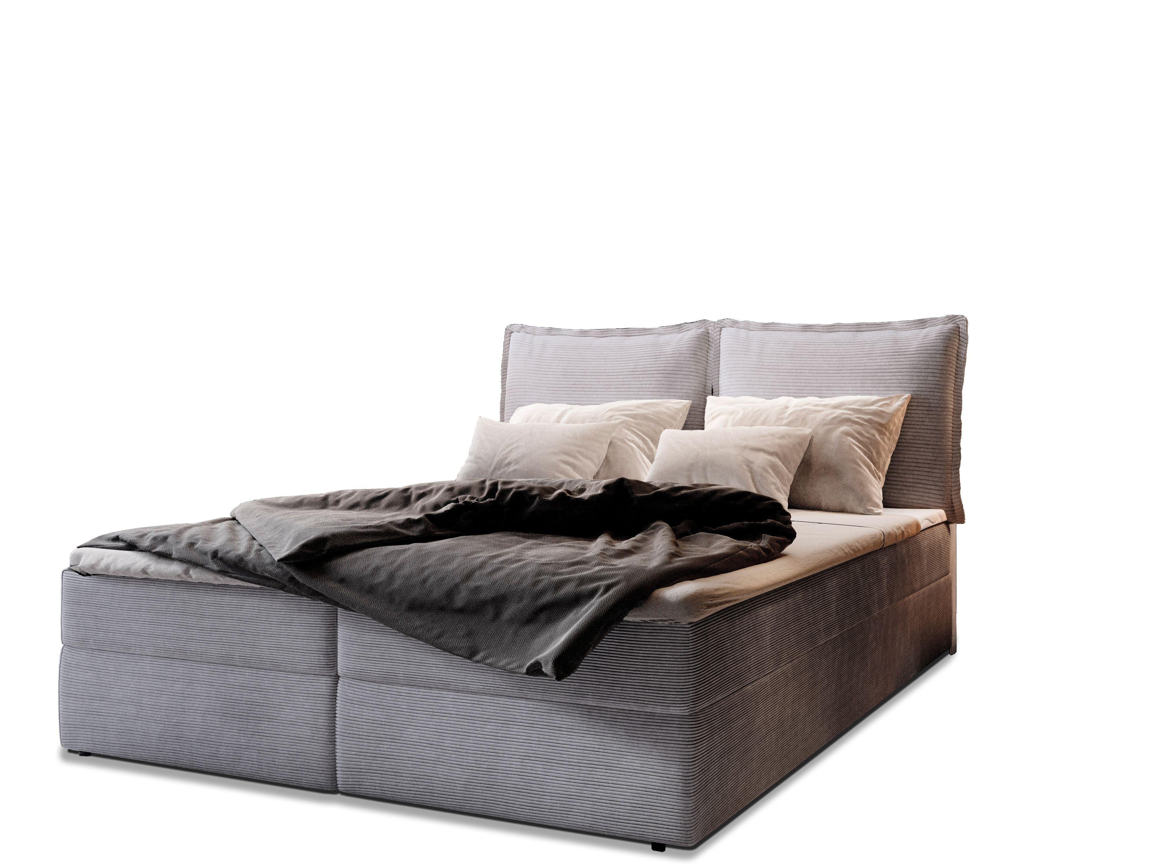 wohnli-moebel-suche-800001819174 Wohnli Möbelsuche - BOXBETT LENTE 140x200 cm mit Matratze und Topper - Grau