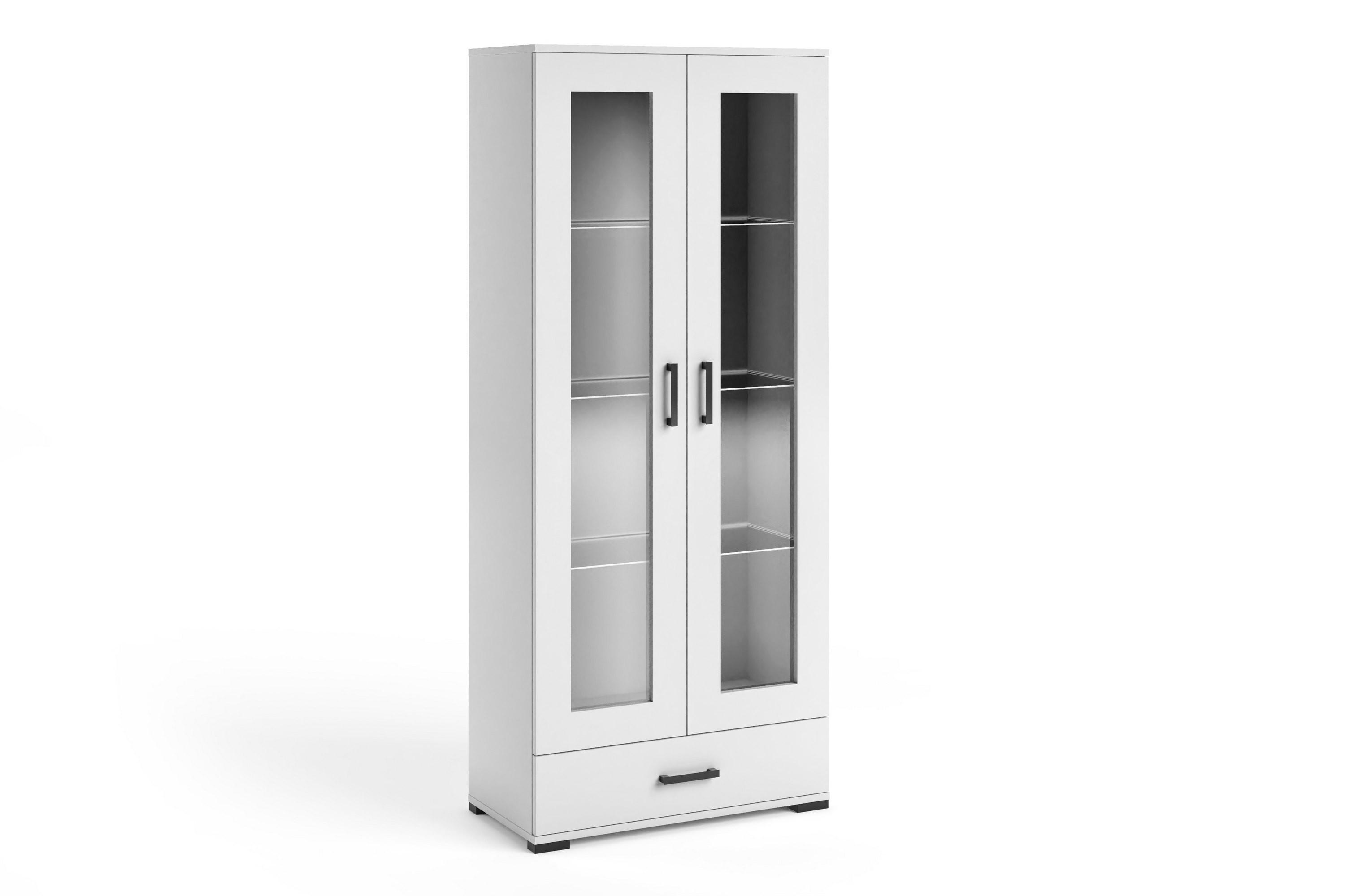 wohnli-moebel-suche-800001819251 Wohnli Möbelsuche - VITRINENSCHRANK ALBANO 186 x 80 cm Weiß