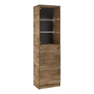 Wohnli Möbelsuche - VITRINENSCHRANK NESTOS 190 x 50 cm Braun