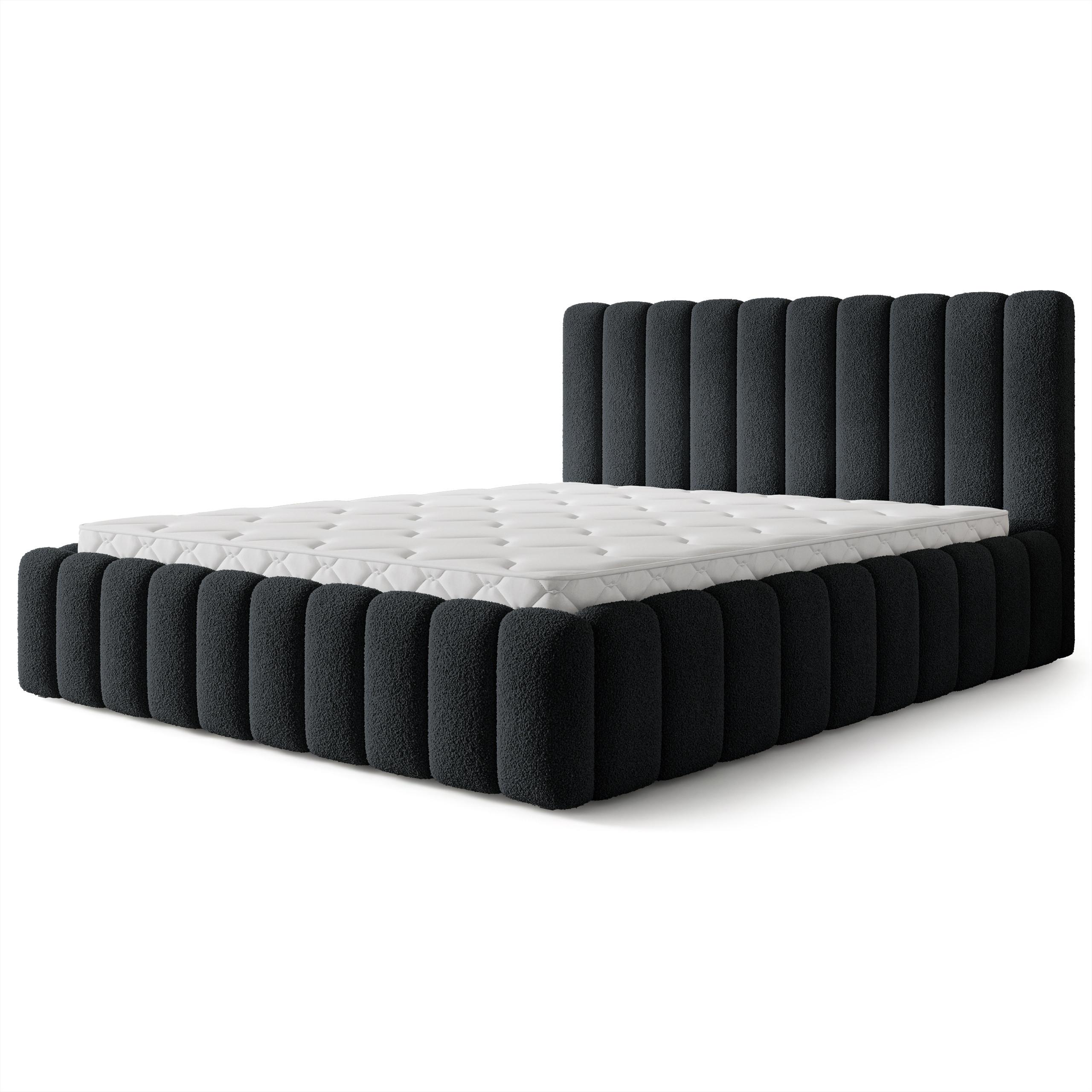 wohnli-moebel-suche-800001819328 Wohnli Möbelsuche - POLSTERBETT TEBA 160x200 cm mit Bettkästen - Schwarz