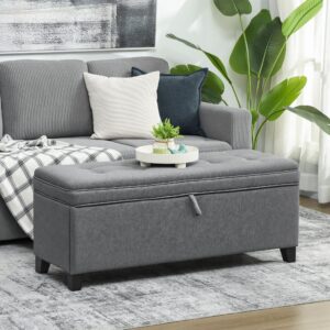 wohnli-moebel-suche-800001820141-1 SITZBANK Polyester Kohlegrau Textil HOMCOM Möbel > Bänke > Sitzbänke Grau