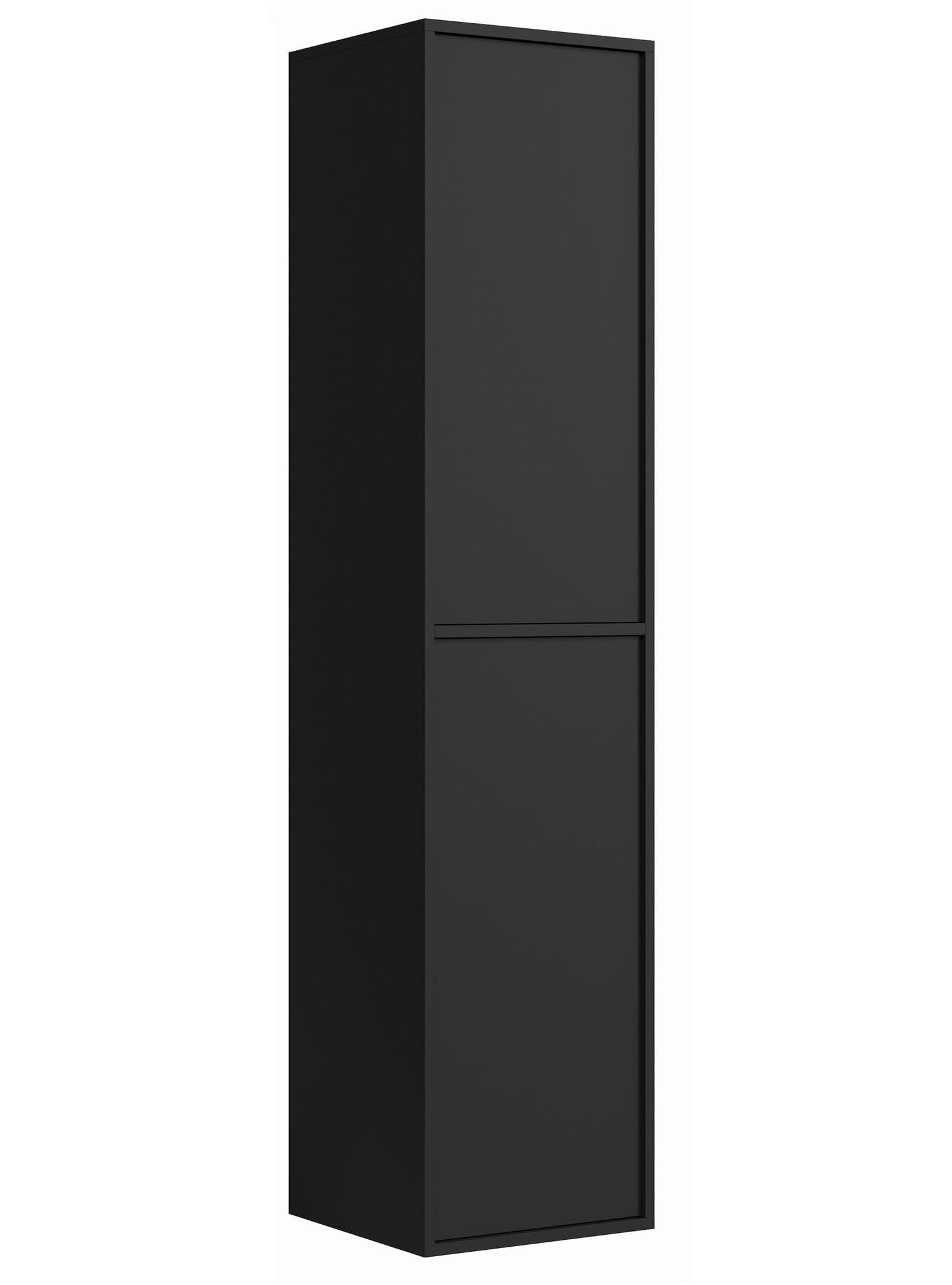 wohnli-moebel-suche-800001827004 Wohnli Möbelsuche - BADEZIMMERSCHRANK Mali mit 2 Türen Schwarz Matt - 38 x 33 x 160 cm