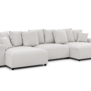 wohnli-moebel-suche-800001827577 Wohnli Möbelsuche - WOHNLANDSCHAFT Calma mit Schlaffunktion und Bettkasten im Bumpy-Design aus weichem Creme Webstoff